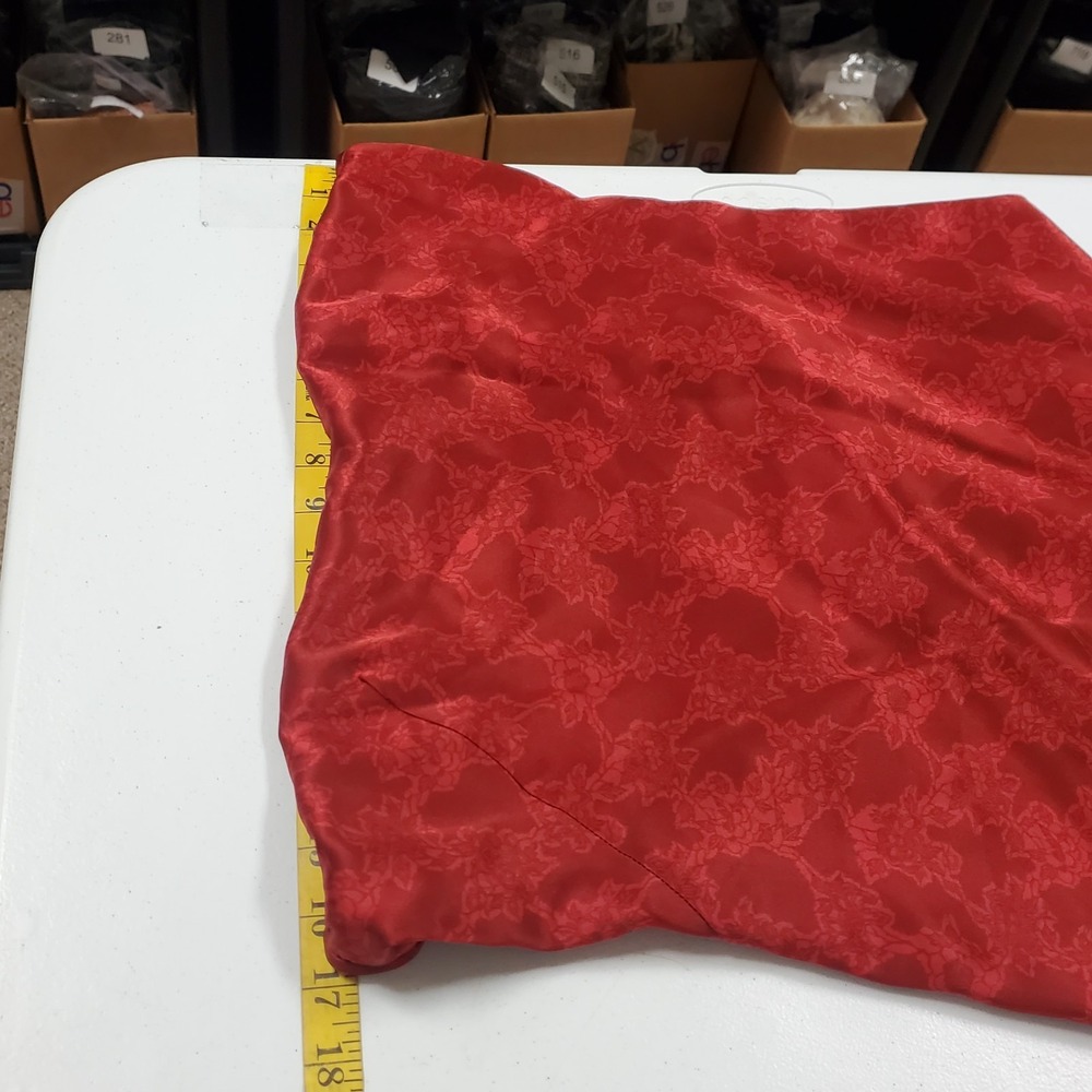 Vintage Banana Republic Womens‎ Y2K Silk Midi Dress Size 4 Red Floral Vampire - Picture 9 of 12